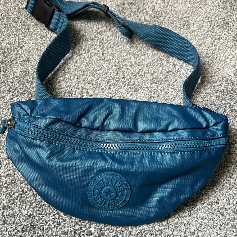 Kipling Teal Waist Pack with Adjustable Strap